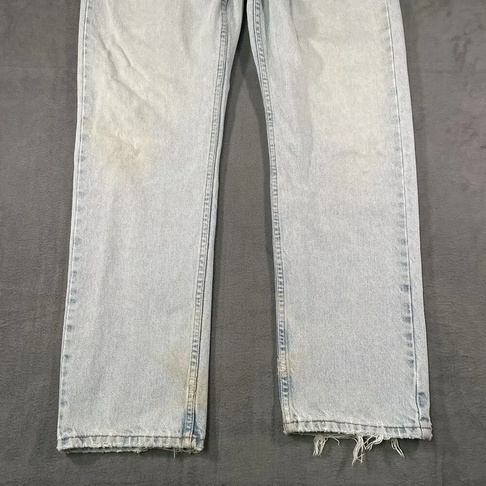 Levi’s 505 Jeans Light Wash Blue Men’s 34x30 Distressed Straight Denim